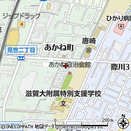 滋賀県大津市あかね町8周辺の地図