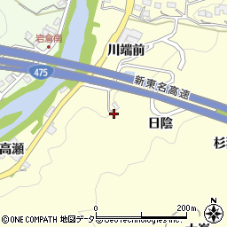 愛知県豊田市中垣内町日陰周辺の地図