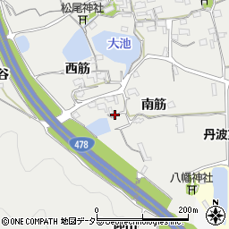 京都府亀岡市千代川町湯井南筋63周辺の地図