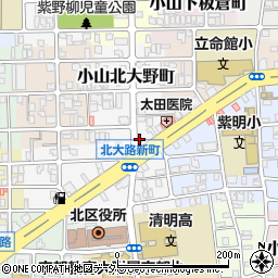 京都府京都市北区小山北大野町59周辺の地図