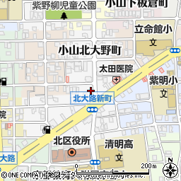 京都府京都市北区小山北大野町1周辺の地図