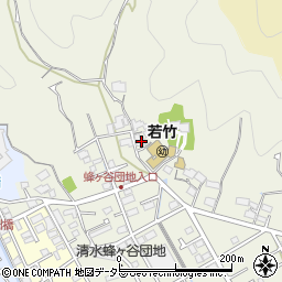 静岡県静岡市清水区蜂ヶ谷447-2周辺の地図