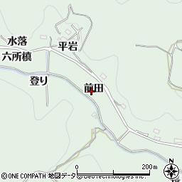 愛知県豊田市花沢町前田周辺の地図