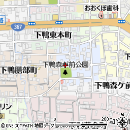 京都府京都市左京区下鴨西高木町周辺の地図