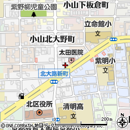 京都府京都市北区小山北大野町66周辺の地図