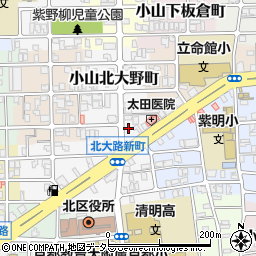 京都府京都市北区小山北大野町58周辺の地図