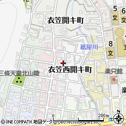 京都府京都市北区衣笠西開キ町9周辺の地図