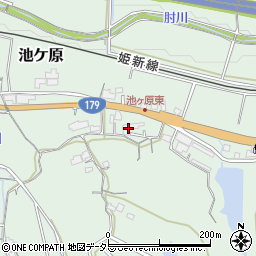 岡山県津山市池ケ原698周辺の地図