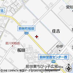 愛知県豊田市前林町住吉周辺の地図