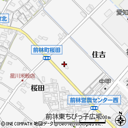 愛知県豊田市前林町（住吉）周辺の地図
