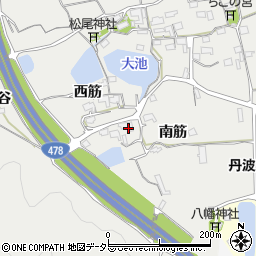 京都府亀岡市千代川町湯井南筋周辺の地図