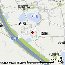 京都府亀岡市千代川町湯井（南筋）周辺の地図