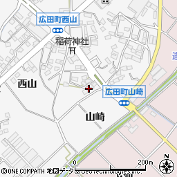 愛知県豊田市広田町山崎周辺の地図