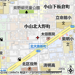 京都府京都市北区小山北大野町12周辺の地図
