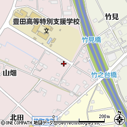 愛知県豊田市竹町栄周辺の地図