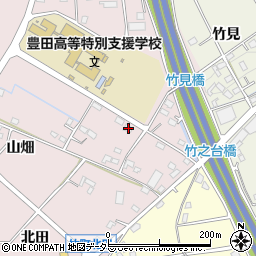 愛知県豊田市竹町（栄）周辺の地図