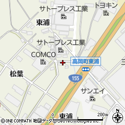 愛知県豊田市高岡町東浦60周辺の地図
