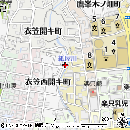 京都府京都市北区衣笠西開キ町14-43周辺の地図