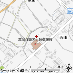 愛知県豊田市広田町周辺の地図