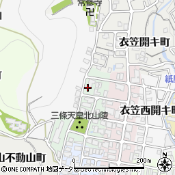 京都府京都市北区衣笠西尊上院町周辺の地図