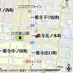 京都府京都市左京区一乗寺花ノ木町周辺の地図
