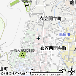 京都府京都市北区衣笠東尊上院町周辺の地図