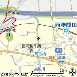 岡山県勝田郡勝央町黒坂周辺の地図