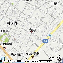 愛知県豊明市阿野町寺内周辺の地図