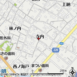 愛知県豊明市阿野町（寺内）周辺の地図