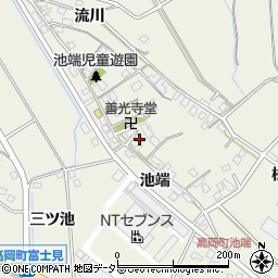 愛知県豊田市高岡町池端周辺の地図