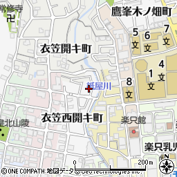 京都府京都市北区衣笠西開キ町14-6周辺の地図