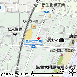 滋賀県大津市あかね町13-12周辺の地図
