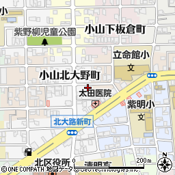 京都府京都市北区小山北大野町52周辺の地図