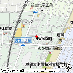 滋賀県大津市あかね町12周辺の地図