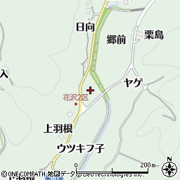 愛知県豊田市花沢町屋下周辺の地図
