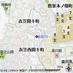 京都府京都市北区衣笠西開キ町14-25周辺の地図
