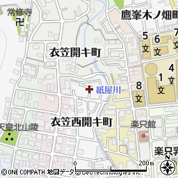 京都府京都市北区衣笠西開キ町14-10周辺の地図