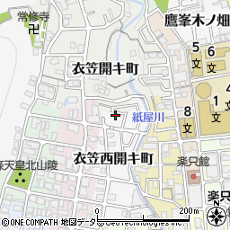 京都府京都市北区衣笠西開キ町14-46周辺の地図