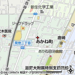 滋賀県大津市あかね町12-4周辺の地図
