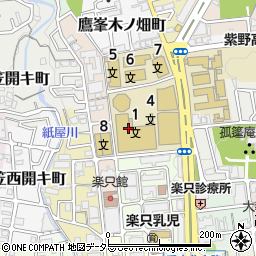 京都府京都市北区紫野北花ノ坊町周辺の地図