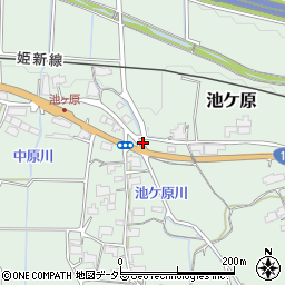 岡山県津山市池ケ原591-1周辺の地図