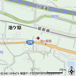 岡山県津山市池ケ原653周辺の地図