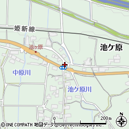 岡山県津山市池ケ原589周辺の地図
