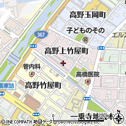 京都府京都市左京区高野上竹屋町5周辺の地図