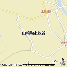 兵庫県宍粟市山崎町上牧谷周辺の地図