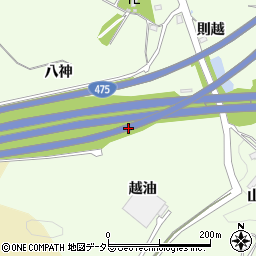 愛知県豊田市岩倉町越油周辺の地図