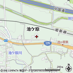 岡山県津山市池ケ原643-1周辺の地図