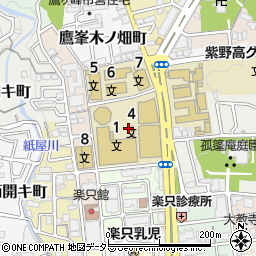 佛教大学　紫野キャンパス周辺の地図