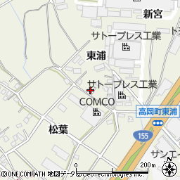 愛知県豊田市高岡町東浦51-24周辺の地図