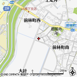 愛知県豊田市前林町大針周辺の地図